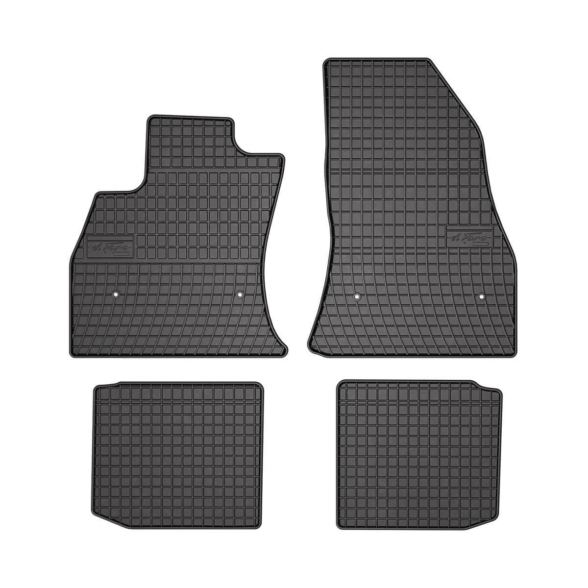 FIAT 500L Floor Mats - Omac - El Toro Rubber - Black - 2014-2020